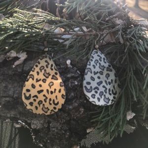 New Anju  Artisan Brass Leopard Earrings